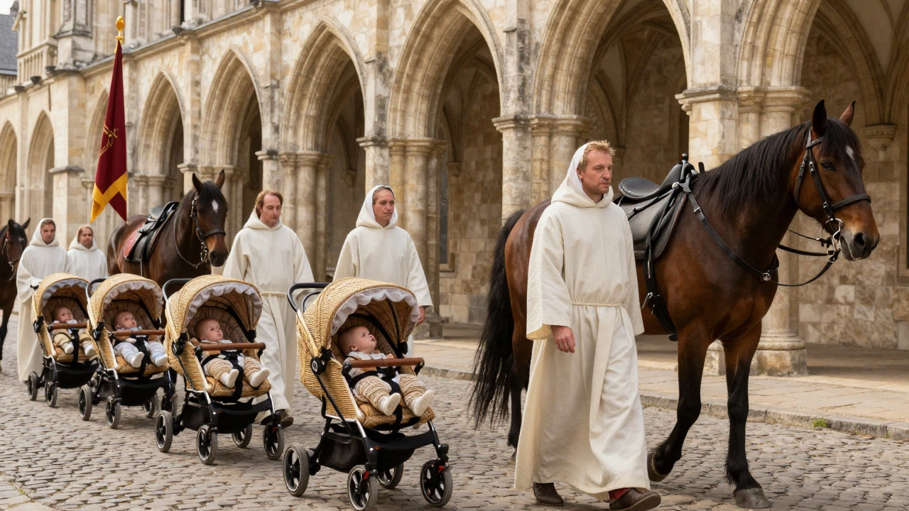 Babies Seeing the Maintenance of the Most Special Procession in Reims