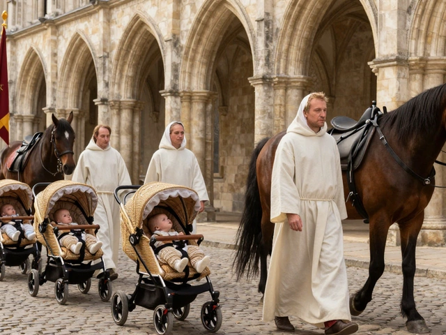 Babies Seeing the Maintenance of the Most Special Procession in Reims
